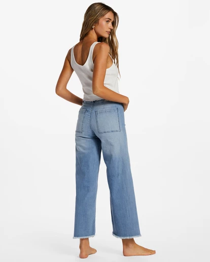 Outlet ๐ Billabong Free Fall Indigo Wide-Leg ๐ Jeans WASHED DENIM ๐ 10 Outlet ๐ Billabong Free Fall Indigo Wide-Leg ๐ Jeans WASHED DENIM ๐ - Image 8