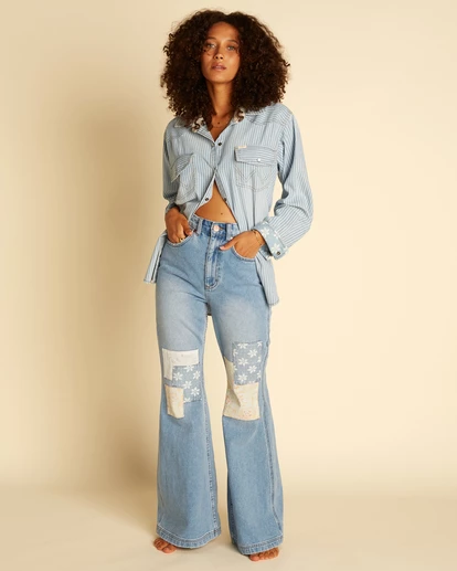Coupon ๐ Billabong Wrangler True Blue Denim Bell-Bottom Pants BLUE SURF โจ 10 Coupon ๐ Billabong Wrangler True Blue Denim Bell-Bottom Pants BLUE SURF โจ - Image 8