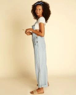 Cheapest 🤩 Billabong Wrangler Well Suited Denim Overalls RODEO BLUE 🌟 -Womens-clothing Shop abjdp00132 billabongw bgb0 sd1 1