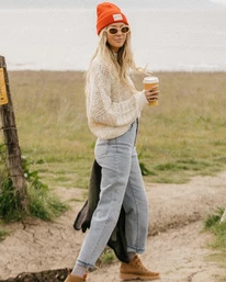 Promo 🔔 Billabong Perk Up High-Waisted 👖 Jeans INDIGO RINSE ✔️