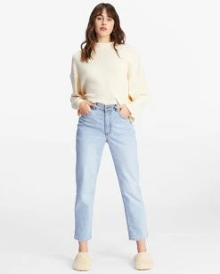 Promo 🔔 Billabong Perk Up High-Waisted 👖 Jeans INDIGO RINSE ✔️ -Womens-clothing Shop abjdp00142 billabongw igr frt1 1