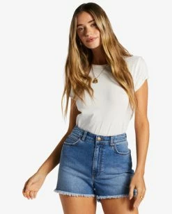 New 💯 Billabong So Cheeky Denim Shorts WASHED DENIM 🛒 -Womens-clothing Shop abjds00111 billabongw brqw frt1 1