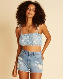 Best Sale ๐ฅฐ Billabong Wrangler Showdown Patch Work Denim Shorts BLUE SURF ๐
