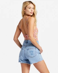 Deals 👏 Billabong X Smiley Smile At Ya Denim Shorts SMILEY WASH 🥰