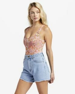 Deals 👏 Billabong X Smiley Smile At Ya Denim Shorts SMILEY WASH 🥰 -Womens-clothing Shop abjds00137 billabongw gep0 sd1 1