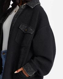 Discount ❤️ Billabong Any Time Shacket Button-Down Jacket TOFFEE 🧨 6 Discount ❤️ Billabong Any Time Shacket Button-Down Jacket TOFFEE 🧨 - Image 4