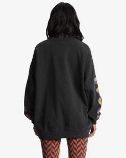 Cheap 🧨 Billabong Ride In Oversized Crewneck Sweatshirt GREENMIST ✔️ -Womens-clothing Shop abjft00281 billabongw bsd bck1 1
