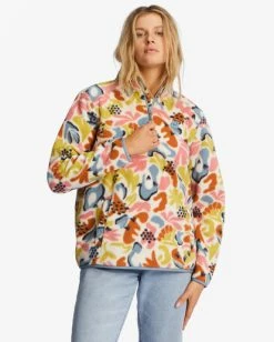 Deals 🌟 Billabong A/Div Boundary Mock 3 Half-Zip Pullover Sweatshirt BLACK MULTI 🛒 -Womens-clothing Shop abjft00287 billabongw mul3 frt1 1