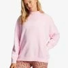Best Sale 🔔 Billabong A/Div Canyon Mock Neck Sweatshirt LAVENDER FIELD 🔥 -Womens-clothing Shop abjft00293 billabongw mgr0 frt1
