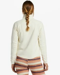 Brand new 🧨 Billabong A/Div On The Slopes Half-Zip Mock Neck Fleece Pullover FRESH POWDER 🎉 -Womens-clothing Shop abjft00298 billabongw wcl0 bck1 1