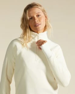 Brand new 🧨 Billabong A/Div On The Slopes Half-Zip Mock Neck Fleece Pullover FRESH POWDER 🎉 -Womens-clothing Shop abjft00298 billabongw wcl0 dtl1 1