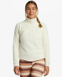 Brand new 🧨 Billabong A/Div On The Slopes Half-Zip Mock Neck Fleece Pullover FRESH POWDER 🎉 -Womens-clothing Shop abjft00298 billabongw wcl0 frt1 1