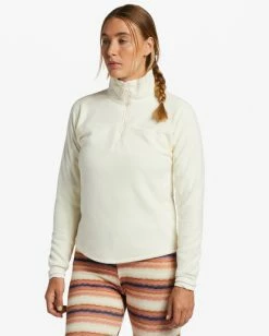 Brand new 🧨 Billabong A/Div On The Slopes Half-Zip Mock Neck Fleece Pullover FRESH POWDER 🎉 -Womens-clothing Shop abjft00298 billabongw wcl0 sd1 1