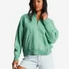 Cheap 🎉 Billabong Lazy Mornings Half-Zip Pullover Sweatshirt ANTIQUE WHITE 💯 -Womens-clothing Shop abjft00341 billabongw gkz0 frt1