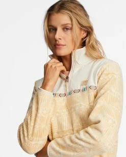 Best Pirce 👍 Billabong Boundary Lite Mock Neck Sweatshirt DESERT SAND ✔️ -Womens-clothing Shop abjft00361 billabongw ded dtl1 1
