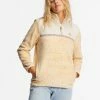 Best Pirce 👍 Billabong Boundary Lite Mock Neck Sweatshirt DESERT SAND ✔️ -Womens-clothing Shop abjft00361 billabongw ded frt1