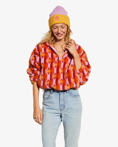 Budget 🎉 Billabong X Smiley Cozy Smiles Sweatshirt ORANGE KISS 🤩 6 Budget 🎉 Billabong X Smiley Cozy Smiles Sweatshirt ORANGE KISS 🤩 - Image 4