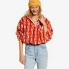 Budget 🎉 Billabong X Smiley Cozy Smiles Sweatshirt ORANGE KISS 🤩 -Womens-clothing Shop abjft00369 billabongw nkg0 frt1