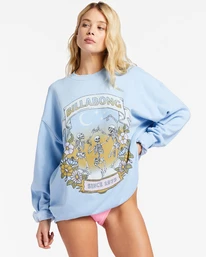 Hot Sale 🤩 Billabong Ride In Crew Neck Sweatshirt OFF BLACK 💯