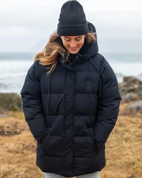 Deals 🛒 Billabong A/Div Artic Shores Hooded Puffer Jacket BLACK 🔥