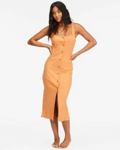 Wholesale 🧨 Billabong Nissi Henley Knit 👗 Dress DESERT CLAY 🤩 -Womens-clothing Shop abjkd00182 billabongw clv0 frt1 1