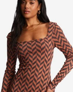 Discount 😀 Billabong Still Your Girl Long Sleeve Jersey 👗 Dress BRICK 🌟 -Womens-clothing Shop abjkd00196 billabongw brk dtl1 1