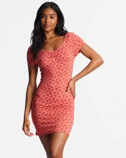Best Sale 🌟 Billabong Girl In The Sun Bodycon 👗 Dress CORAL CRUSH ❤️ -Womens-clothing Shop abjkd00203 billabongw mjp0 frt1 1