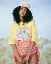 New ๐คฉ Billabong Wrangler Boyfriend Tee Oversized T-Shirt SOL RIDER ๐