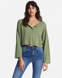 Flash Sale ๐ Billabong Come Again Cozy Lounge Top WASHED BRICK โญ