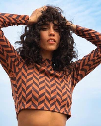 Coupon ๐ฅฐ Billabong New Heights Long Sleeve Mock Neck Top BRICK ๐