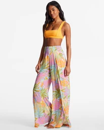 Flash Sale 🛒 Billabong Split Spirit Floral Pants BLACK 2 🎉