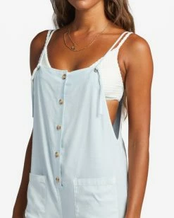 New 🌟 Billabong Beach Cruiser Wide-Leg Overalls SUNSET GOLD ⭐ -Womens-clothing Shop abjnp00234 billabongw bfw0 dtl1 1