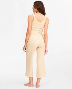 Discount 💯 Billabong Out And About High-Waisted Knit Pants DESERT SAND 👍 -Womens-clothing Shop abjnp00239 billabongw ded bck1 1