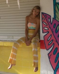 Hot Sale ✔️ Billabong Sunburst Waves Flared Pants SUNBURST 👍 -Womens-clothing Shop abjnp00241 billabongl srt frt1 1