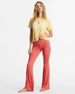New ✔️ Billabong Sundown High-Waisted Flared Pants MULTI 4 ✨ -Womens-clothing Shop abjnp00255 billabongw mjp0 frt1 1