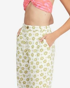 Buy 🛒 Billabong By The Bay Cropped Pants SALT CRYSTAL 😀 -Womens-clothing Shop abjnp00304 billabongw scs dtl1 1