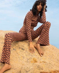 Best Sale ❤️ Billabong New Heights Flared Pants BRICK 💯