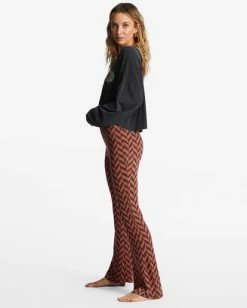 Best Sale ❤️ Billabong New Heights Flared Pants BRICK 💯 -Womens-clothing Shop abjnp00331 billabongw brk sd1 2