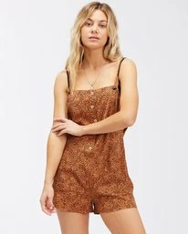 Wholesale ๐ฅฐ Billabong Wave โ Watch Short Overall Romper TOFFEE ๐