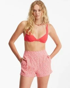 Brand new ❤️ Billabong Set Me Up Short High-Waisted Shorts FUEGO 🔔 -Womens-clothing Shop abjns00228 billabongw fue frt1 1