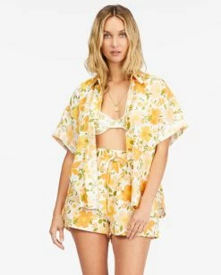 Brand new ⌛ Billabong Made For Sun Elastic Waist Shorts SALT CRYSTAL 🔔 -Womens-clothing Shop abjns00233 billabongw scs frt1 1