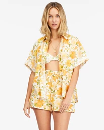 Brand new ⌛ Billabong Made For Sun Elastic Waist Shorts SALT CRYSTAL 🔔