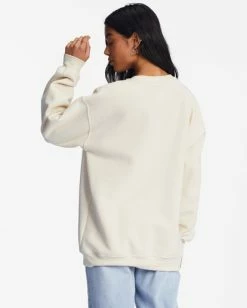 Best Sale ✔️ Billabong All Is One Graphic Crewneck Sweatshirt ANTIQUE WHITE ⭐ -Womens-clothing Shop abjsf00378 billabongw anw bck1 1