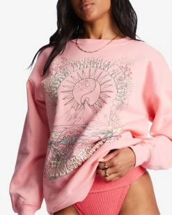Wholesale 🔥 Billabong Take Me Away Sweatshirt PINK WINK 🥰 -Womens-clothing Shop abjsf00387 billabongw mfk0 dtl1 1
