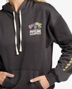 Brand new ❤️ Billabong Pipeline Poster Hoodie OFF BLACK ⌛ -Womens-clothing Shop abjsf00455 billabongw ofb dtl2 1
