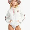 Brand new ❤️ Billabong Pipeline Floral Hoodie SALT CRYSTAL 🌟 -Womens-clothing Shop abjsf00456 billabongw scs frt1