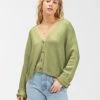 Hot Sale 🔥 Billabong Short N Sweet 2 Cropped Cardigan Sweater AVOCADO 🎁 1 Hot Sale 🔥 Billabong Short N Sweet 2 Cropped Cardigan Sweater AVOCADO 🎁 -Womens-clothing Shop abjsw00194 billabongw avo frt1