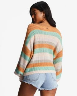New ✨ Billabong Spaced Out Pullover Sweater DRIFTWOOD 😀 -Womens-clothing Shop abjsw00202 billabongw mul bck1 1