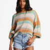 New ✨ Billabong Spaced Out Pullover Sweater DRIFTWOOD 😀 -Womens-clothing Shop abjsw00202 billabongw mul frt1