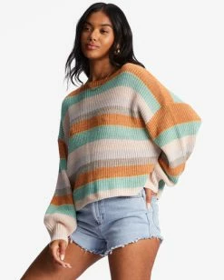 New ✨ Billabong Spaced Out Pullover Sweater DRIFTWOOD 😀 -Womens-clothing Shop abjsw00202 billabongw mul sd1 1